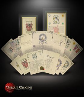 Bond Coat of Arms, Family Crest & History Heraldry Combo