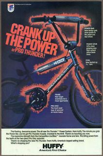 Huffy Pro Thunder Bikes / Bicycles 1984 print ad / comic advertisement