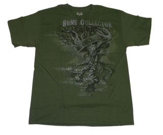 Bone Collector ~ TREE SKULL OLIVE ~ Mens Hunting T Shirt NEW