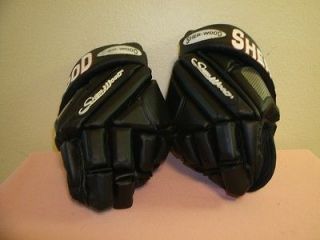 Newly listed SHER WOOD FACE OFF COOL MAX ICE HOCKEY GLOVES L 12 30cm