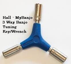 Hall Banjo Bracket Key Wrench 1/4 9/32 5/16 for Deering Goodtime