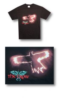 The Crow Brandon Lee   NEW Flaming Crow T Shirt  Large FREE