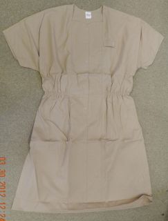 Premier Uniforms Medical Nurse Snap Front Scrub Dress Khaki Tan 3X New