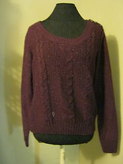 new St. Johns Bay purple speckled sweater xl pull over comfort