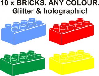 10 X LEGO BRICK WALL STICKERS FOR BORDER BOYS BEDROOM NURSERY GIFT