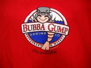 Bubba Gump Shrimp Company Honolulu Hawaii T Shirt XL Red 100% Cotton