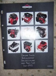 1995 Briggs Stratton Engine Replacement Specs Prices E