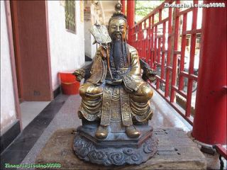 China Folk Bronze famous Dragon Taoism Tai Shang Lao Jun Buddha Statue