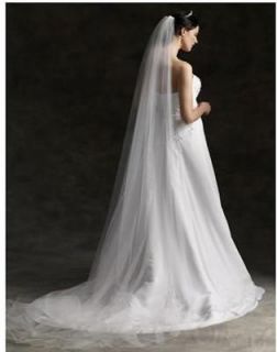 3M Cathedral Mantilla Wedding Bride Veil with Comb 2 colors