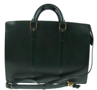 Auth LOUIS VUITTON Rosanne Handbag Briefcase Shoulder Strap Taiga