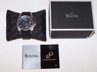 Bulova Watch Precisionist CHAMPLAIN Blue Black 96B132 NEW