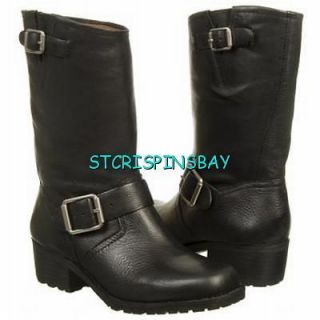LUCKY BRAND AAID BOOTS WOMENS 7.5 NEW BLACK LEATHER RETAIL $160