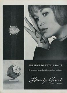 1964 Bueche Girod Watch Company Switzerland Vintage 1964 Swiss Ad