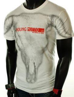 NEW MENS FITTED PREMIUM COTTON SQUARE BULL HORNS CHARCOAL SKATER
