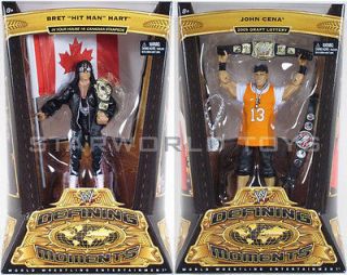 BRET HIT MAN HART and JOHN CENA WWE DEFINING MOMENTS lot! 2 figures