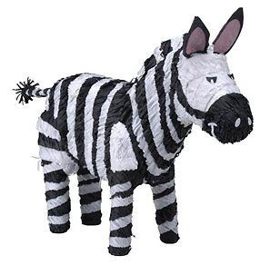 Zebra Pinata   Safari Zoo Animal Themed Party Games & Supplies
