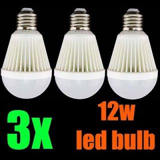 3pcs 12W LED Lamp Bulb 85V 260V White Light Warm Light Energy Saving