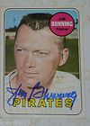 Jim Bunning auto card Tigers signed 1969 Topps Phillies Pirates HOF