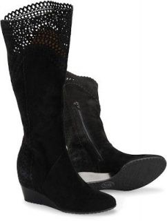 Sofft Womens Brighton Black Suede Knee High Boot 1415521
