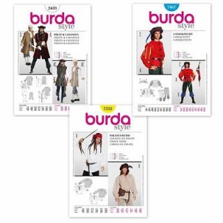 Mens Historical Costume Burda Sewing Pattern Your Choice