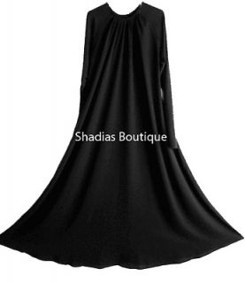 Plain Black Designer Umbrella Cut Abaya Sizes 52.54.56.58.60 ,62