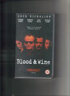   JACK NICHOLSON / JENNIFER LOPEZ / MICHAEL CAINE   VIDEO VHS (15