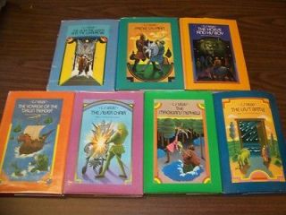 Vintage Chronicles of Narnia C.S.Lewis 1970s HBDJ Illustrated by