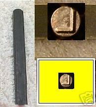 Letter L Steel Jewelry Stamp 7MM Tall Square 1/4 Inch