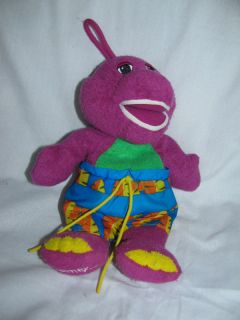 Fisher Price 10 Barney Bathtime Swimsuit Terry CLoth PLush Water