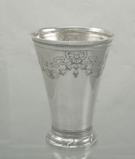 Norwegian Silver Vase Beaker Shape Large Marius Hammer