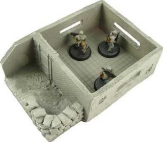 JR Miniatures Terrain: 28mm Sci Fi   Heavy Weapons Bunker with ROOF