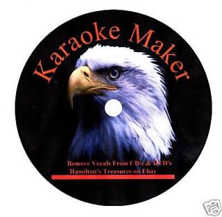 Karaoke Maker Software Remove Vocals From CDs/s