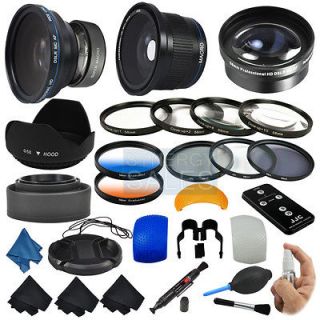 Wide Angle Fisheye Lens + UV CPL Filter Kit for Canon T4i T3i T2i