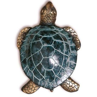 Antiqued Solid Brass Nautical Decor Sea Turtle Tortoise Door Knocker