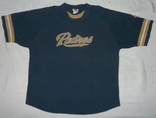 SAN DIEGO PADRES Baseball T shirt Sewn On Logo Mens Size X Large