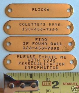 Newly listed DURABLE PERSONALIZED BRASS NAME ID TAG FOR DOG COLLARS