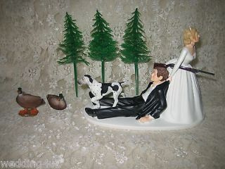 PSC FUNNY WEDDING DUCK FOWL HUNTER HUNTING CAKE TOPPER