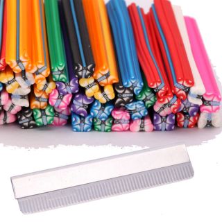 New Nail Art Fimo Canes Rods Blade + 50pcs Butterfly Canes Rods