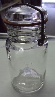 Wheaton Jar with Rubber, Lid, & Wire Bail   5 Tall Fruit Mason Glass