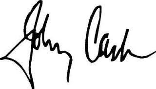 Johnny Cash Autograph Design Decal / Sticker for Guitar , Wall or flat