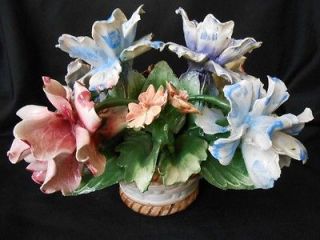 CAPODIMONTE FLORAL CENTERPIECE AS IS