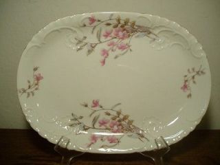 Beatiful Carlsbad China Austria Platter With Pretty Pink Blossoms