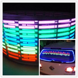 music Activated Car Stickers Equalizer Glow 12V LED Light 45*11CM