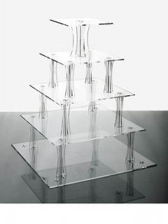 Newly listed 5 TIER SQUARE ACRYLIC CUPCAKE PARTY WEDDING CAKE STAND
