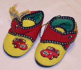 The Wiggles Big Red Car Boys Red Yellow Slippers Size 4 New
