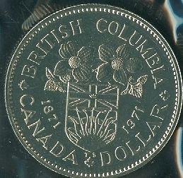 Proof Like $1 British Columbia One Dollar 71 Canada/Canadian Coin UNC