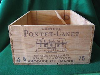 VINTAGE WINE CRATE   CHATEAU PONTET CANET PAUILLAC MEDOC 1975