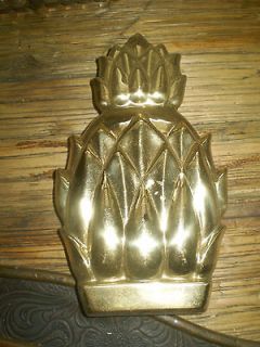 Newly listed VINTAGE HEAVY PINEAPPLE DOOR KNOCKER, GOLD, MADE IN SPAIN