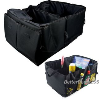 Car Trunk Cargo Organizer Collapsible Bag Storage Black Folding B20E