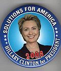 Hillary Clinton campaign button pin 2008 Horse People